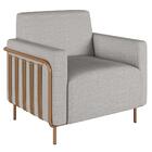 Kit 2 Poltronas Decorativas Para Sala 79cm Pés Aço Delarma M2