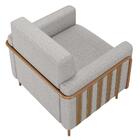 Kit 2 Poltronas Decorativas Para Sala 79cm Pés Aço Delarma M2