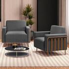 Kit 2 Poltronas Decorativas Para Sala 79cm Pés Aço Delarma M2