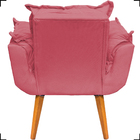 Kit 2 Poltronas Decorativas Para Sala Alice + 2 Puff Alice Su