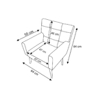 Kit 2 Poltronas Decorativas Para Sala Anitta Suede Cinza