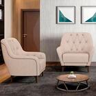 Kit 2 Poltronas Decorativas Para Sala Com Capitonê Pietà M22