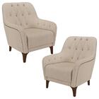 Kit 2 Poltronas Decorativas Para Sala Com Capitonê Pietà M22