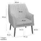 Kit 2 Poltronas Decorativas Para Sala Com Pés Palito Brigite