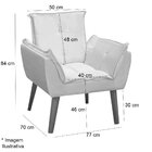 Kit 2 Poltronas Decorativas Para Sala Com Pés Palito Clara Ve