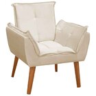 Kit 2 Poltronas Decorativas Para Sala Com Pés Palito Clara Ve