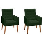 Kit 2 Poltronas Decorativas Para Sala Com Pés Palito Esperanz
