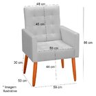 Kit 2 Poltronas Decorativas Para Sala Com Pés Palito Esperanz