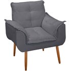 Kit 2 Poltronas Decorativas Para Sala Com Pés Palito Heloíse