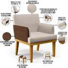 Kit 2 Poltronas Decorativas Para Sala De Estar Beatriz W01 Li