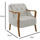 Kit 2 Poltronas Decorativas Para Sala De Estar Capitonê Lapa