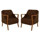 Kit 2 Poltronas Decorativas Para Sala De Estar Capitonê Lapa