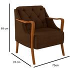 Kit 2 Poltronas Decorativas Para Sala De Estar Capitonê Lapa