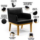 Kit 2 Poltronas Decorativas Para Sala De Estar E Recepção Bea