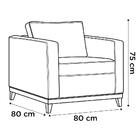 Kit 2 Poltronas Decorativas Para Sala De Estar Jane D05 Suede