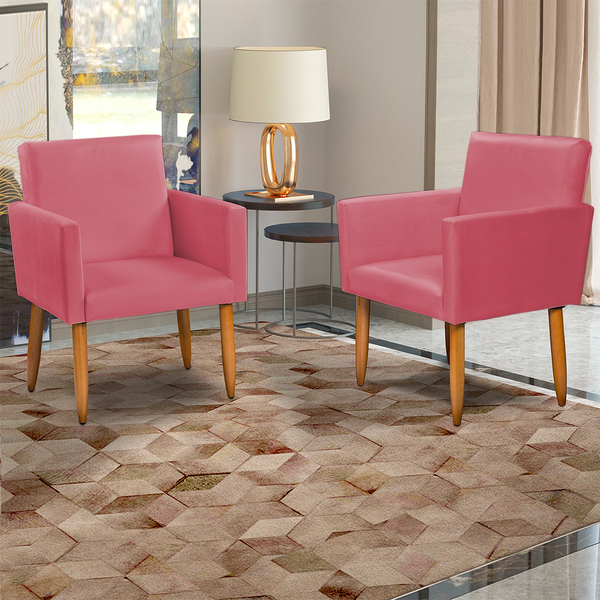 Kit 2 Poltronas Decorativas Para Sala, Manicure, Quarto Nina