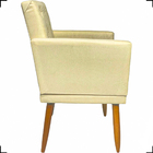 Kit 2 Poltronas Decorativas Para Sala Nina Com Base E Capiton