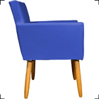 Kit 2 Poltronas Decorativas Para Sala Nina Corino Azul Royal