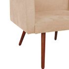Kit 2 Poltronas Decorativas Para Sala Nina Pés Palito Suede B
