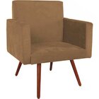 Kit 2 Poltronas Decorativas Para Sala Nina Pés Palito Suede R