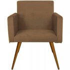 Kit 2 Poltronas Decorativas Para Sala Nina Pés Palito Suede R