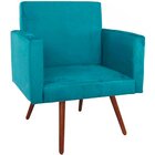 Kit 2 Poltronas Decorativas Para Sala Nina Pés Palito Suede T