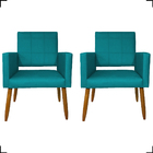 Kit 2 Poltronas Decorativas Para Sala, Quarto, Escritório Isa