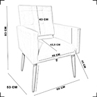 Kit 2 Poltronas Decorativas Para Sala, Quarto, Escritório Isa