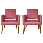 Kit 2 Poltronas Decorativas Para Sala, Quarto, Escritório Isa