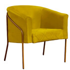 Kit 2 Poltronas Decorativas Para Sala Recepção Italia Suede A