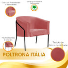 Kit 2 Poltronas Decorativas Para Sala Recepção Italia Suede R