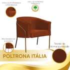 Kit 2 Poltronas Decorativas Para Sala Recepção Italia Suede T