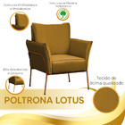 Kit 2 Poltronas Decorativas Para Sala Recepção Lotus Suede Mo