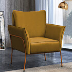 Kit 2 Poltronas Decorativas Para Sala Recepção Lotus Suede Mo