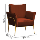 Kit 2 Poltronas Decorativas Para Sala Recepção Lotus Suede Te