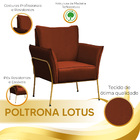 Kit 2 Poltronas Decorativas Para Sala Recepção Lotus Suede Te