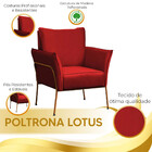 Kit 2 Poltronas Decorativas Para Sala, Recepção Lotus Suede V