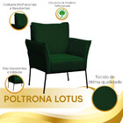 Kit 2 Poltronas Decorativas Para Sala Recepção Lotus Suede Ve