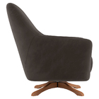 Kit 2 Poltronas Decorativas Pêra Base Giratória Veludo Tabaco