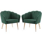 Kit 2 Poltronas Decorativas Pes Aço Dourado 7049 Veludo Dmobi