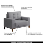 Kit 2 Poltronas Decorativas Pés De Madeira Darcy Veludo Cinza