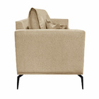 Kit 2 Poltronas Decorativas Pés Em Aço Stagno Linho Bege G63