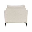 Kit 2 Poltronas Decorativas Pés Em Aço Stagno Linho Off White