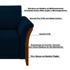 Kit 2 Poltronas Decorativas Pés Em Madeira Market Veludo Azul