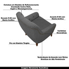 Kit 2 Poltronas Decorativas Pés Em Madeira Petra Linho Chumbo