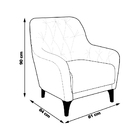 Kit 2 Poltronas Decorativas Pés Em Madeira Petra Linho Cinza