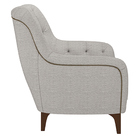 Kit 2 Poltronas Decorativas Pés Em Madeira Petra Linho Cinza