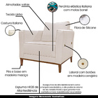 Kit 2 Poltronas Decorativas Pés Em Madeira Tarantino Linho Pé