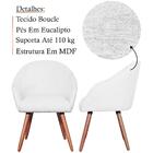 Kit 2 Poltronas Decorativas Pes Madeira Adapt Boucle Vazzano