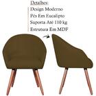 Kit 2 Poltronas Decorativas Pes Madeira Adapt Veludo Vazzano